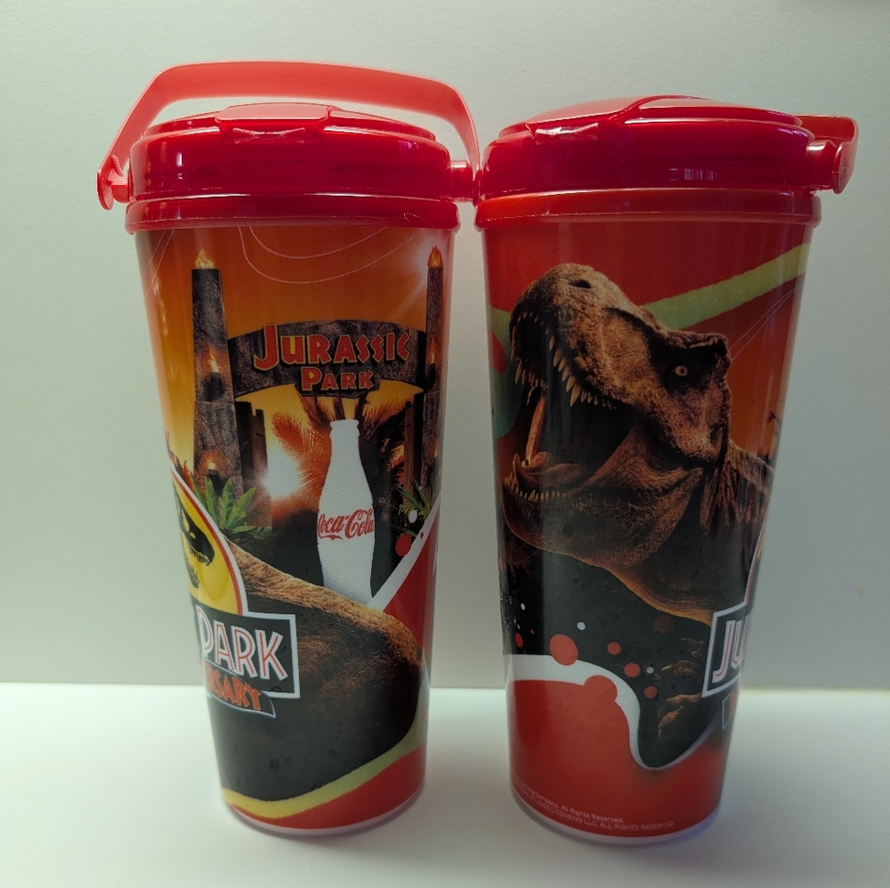 Universal Studios Refillable Freestyle Cup Jurassic Park Set of Two